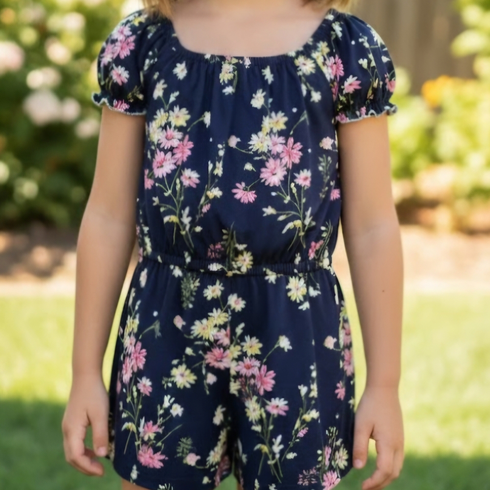 GAP Kids Navy Floral Romper